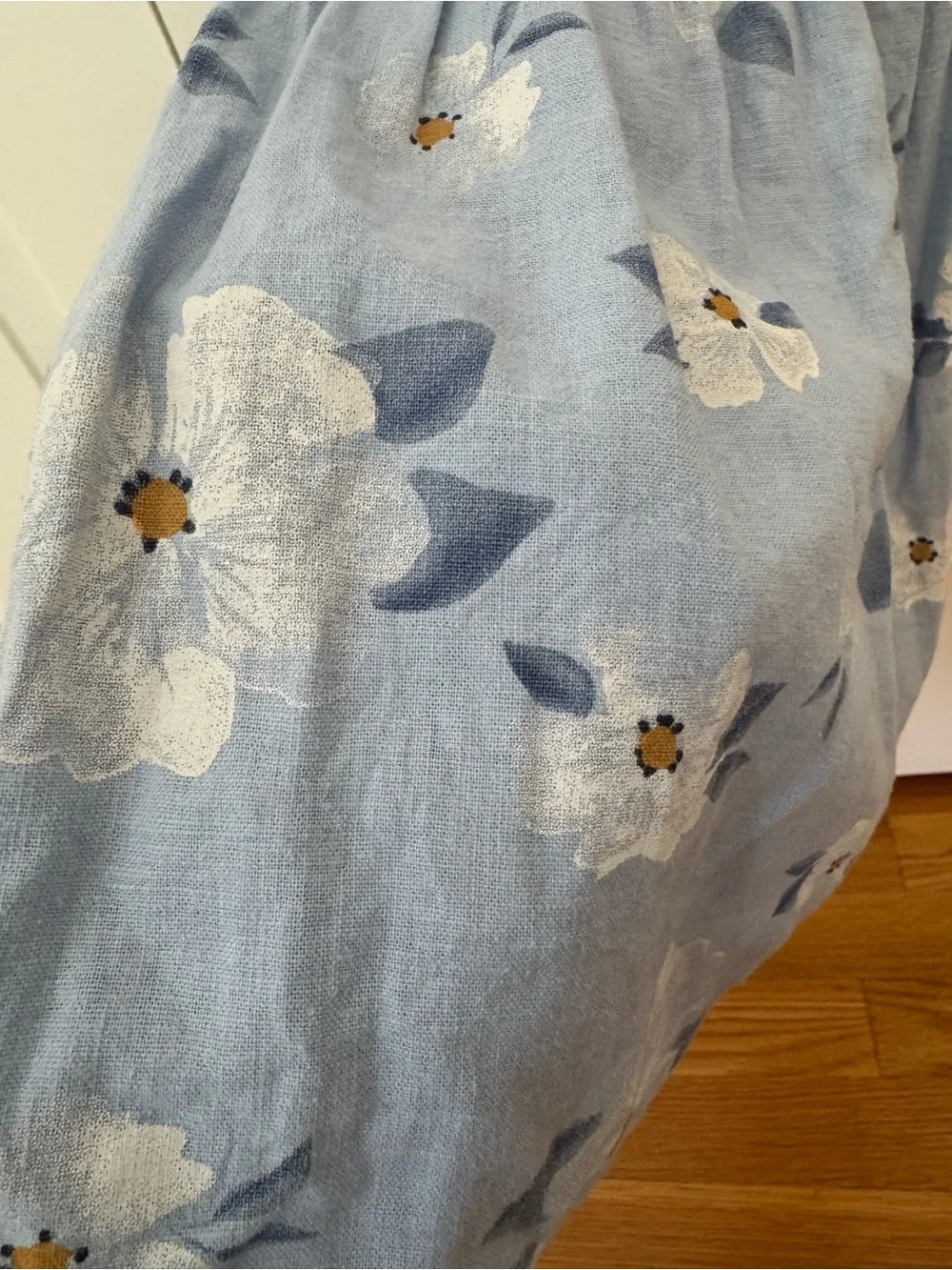 Carter's Light Blue Linen Blend Floral Summer Dress